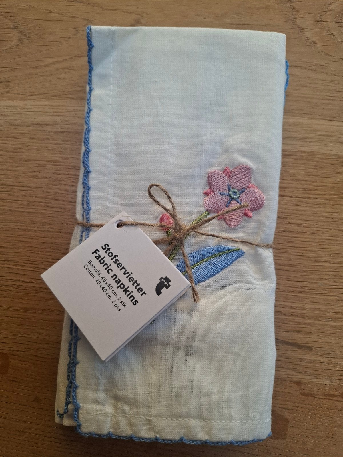 Stoffen servetten met bloemendesign 2 stuks, Ophalen of Verzenden, Nieuw