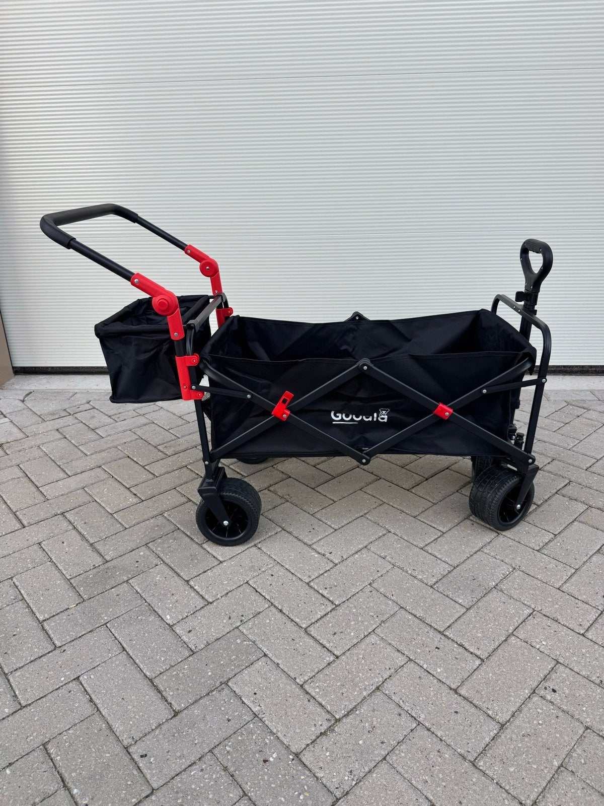 Opvouwbare bolderkar  - Zwart/Rood, Ophalen of Verzenden, Opvouwbaar, Zo goed als nieuw