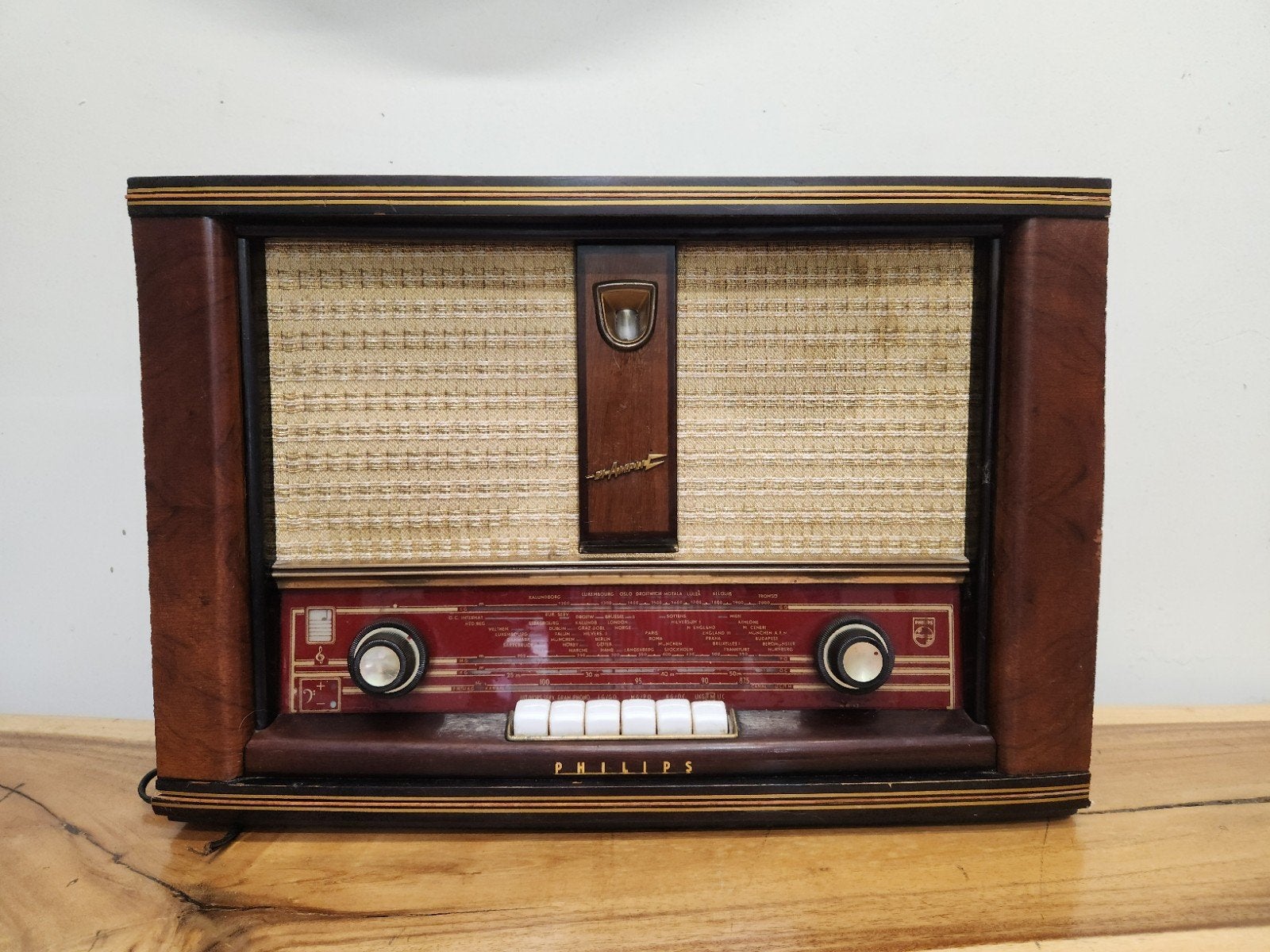 Vintage Philips radio - Geweldige decoratie!, Ophalen