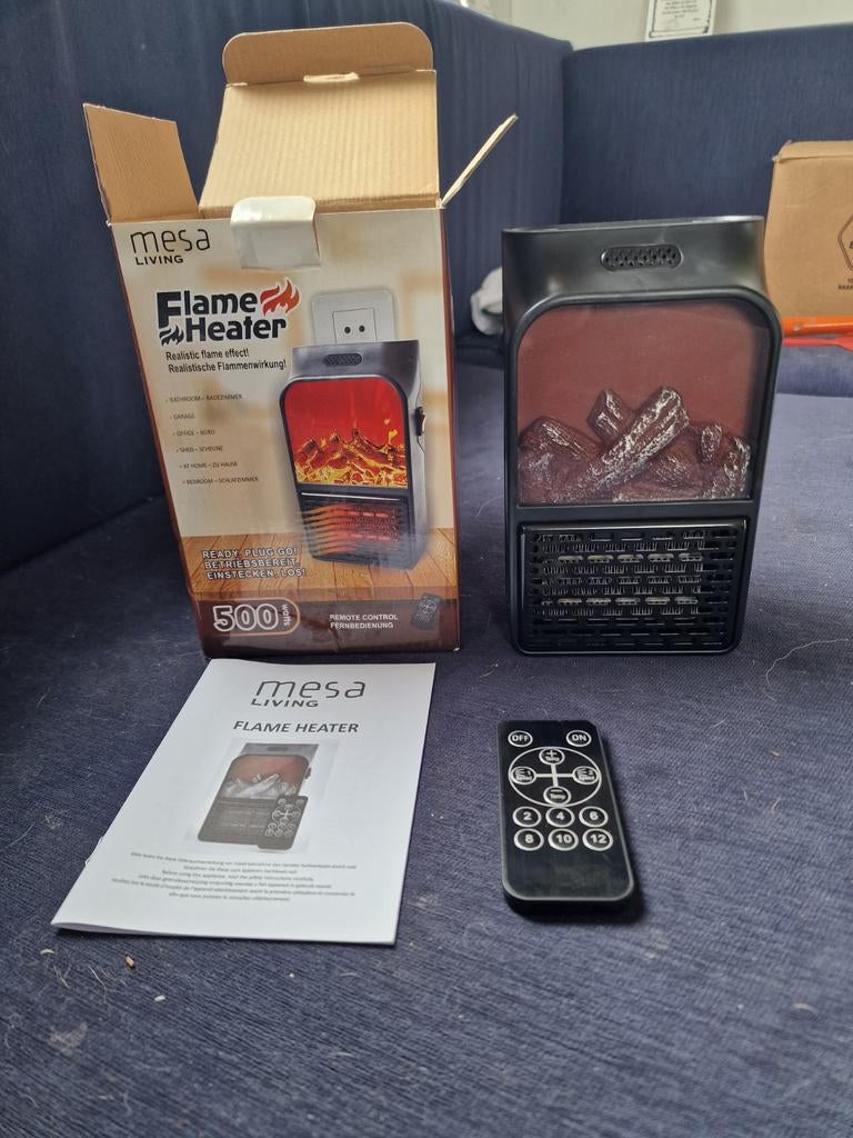 Mesa Living Flame Heater met afstandsbediening, Ophalen of Verzenden, Zo goed als nieuw, Hangende haard, Overige soorten