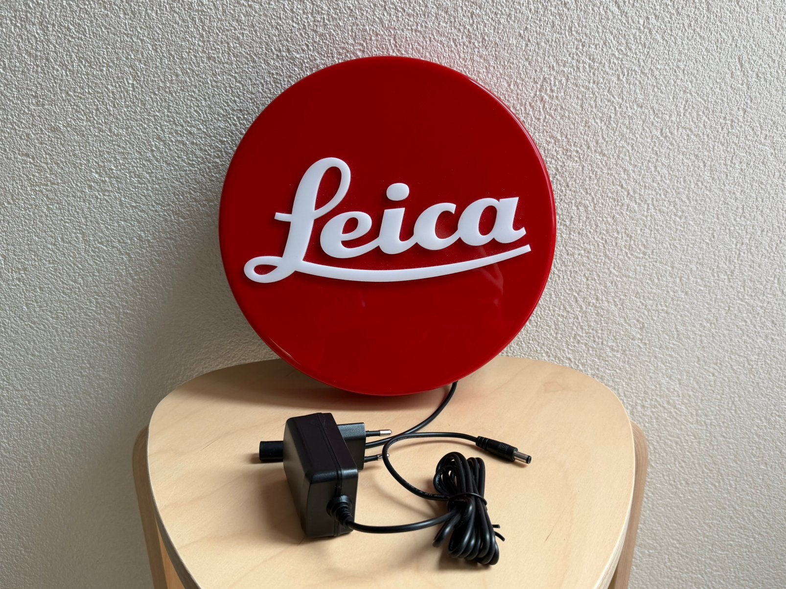 Nieuwstaat Leica Dot Reclame Lichtbord Lightbox Lichtbak, Ophalen of Verzenden, Zo goed als nieuw, Lichtbak of (neon) lamp