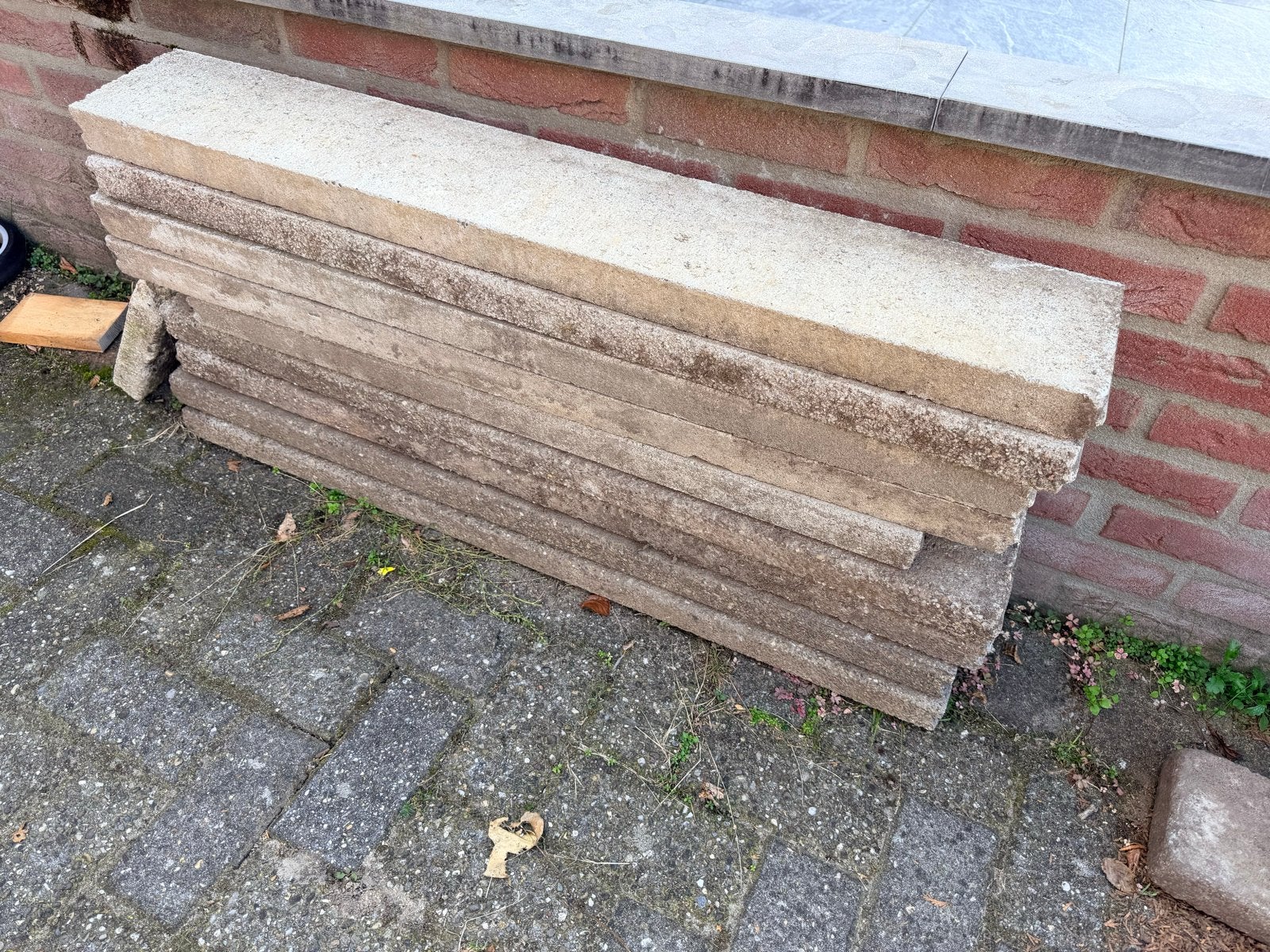Grijze betonbanden 5 cm dik, Tuin en Terras, Ophalen, Gebruikt, Beton, Overige typen