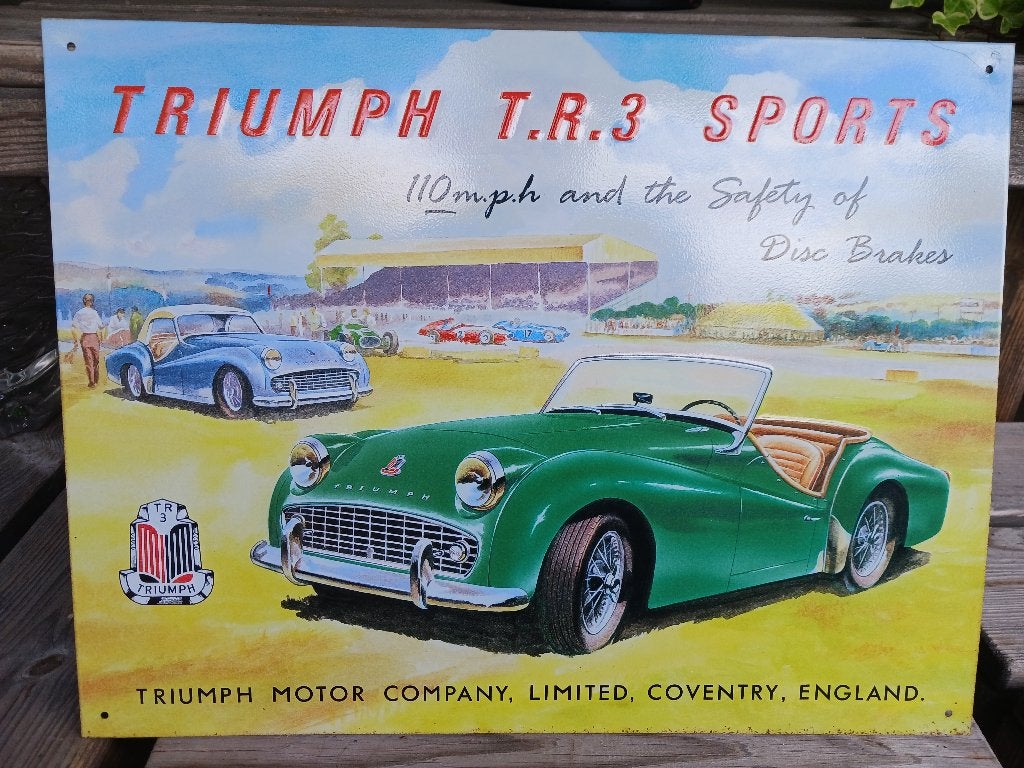 auto posters TRIUMPH TR 3, Verzamelen, Ophalen of Verzenden, Nieuw, A1 t/m A3, Overige onderwerpen