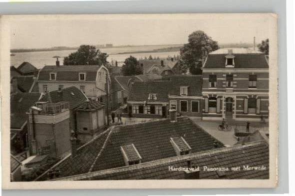 Hardinxveld Panorama met Merwede, Ophalen of Verzenden, 1940 tot 1960, Ongelopen, Zuid-Holland