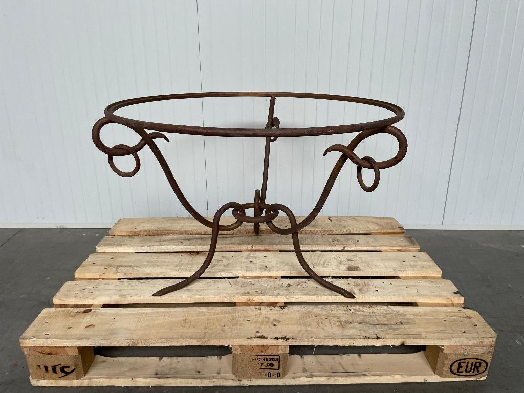 René Drouet verguld Smeedijzeren Brocante salontafel Vintage, Huis en Inrichting, Tafels | Salontafels, Ophalen, Gebruikt, 100 tot 150 cm