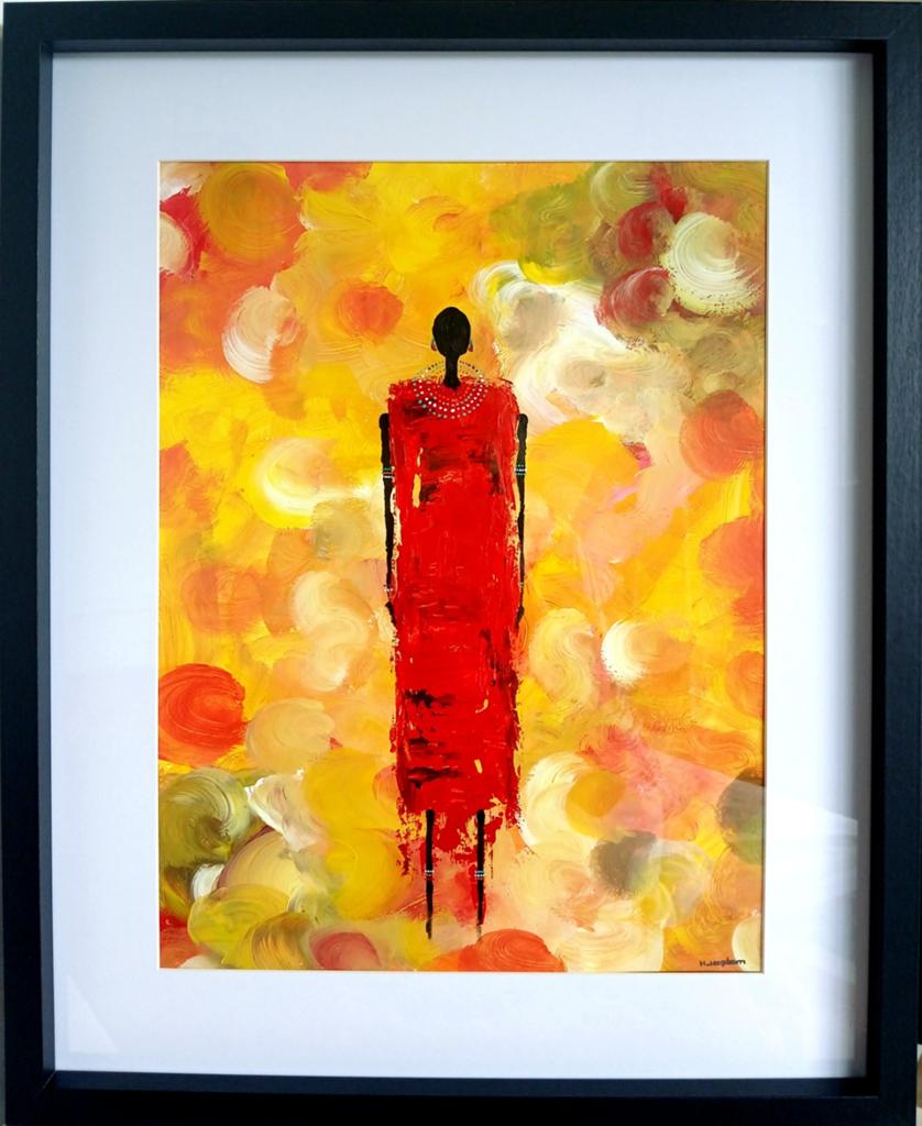 Afrikaanse Kunst Schilderij Handgemaakt, Ophalen of Verzenden