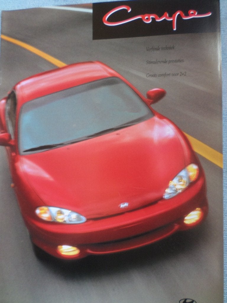 Hyundai Coupe 1996 Brochure, Ophalen of Verzenden, Zo goed als nieuw, Overige merken