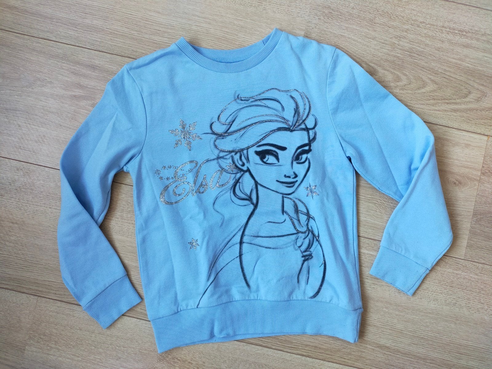 Izgs! Mooie blauwe Elsa trui van Frozen! Mt 122/128, Gebruikt, Disney Frozen, Meisje, Trui of Vest
