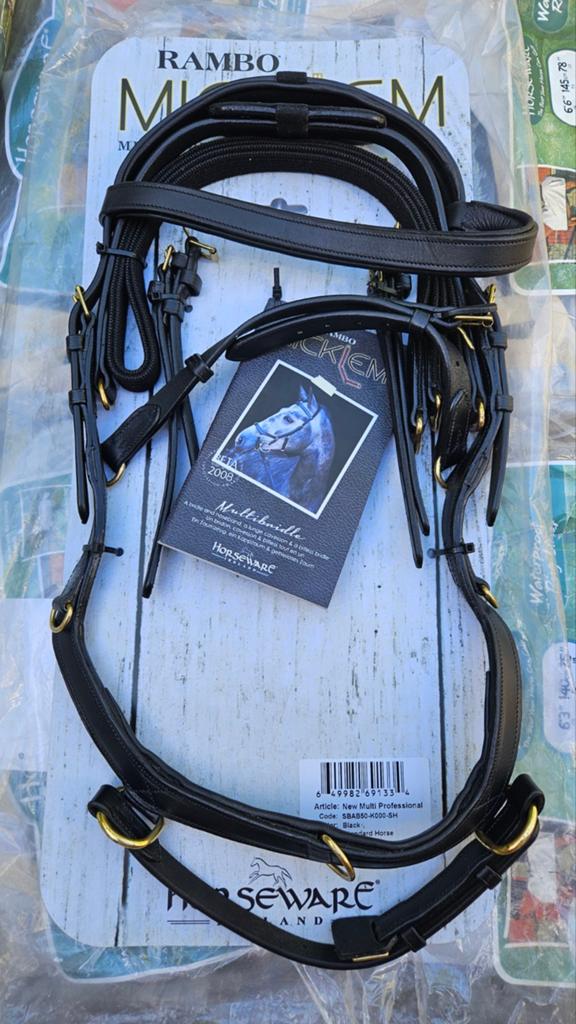 Nieuwe Rambo Micklem Multibridle hoofdstel full, Dieren en Toebehoren, Paarden en Pony's | Hoofdstellen en Tuigage, Ophalen of Verzenden