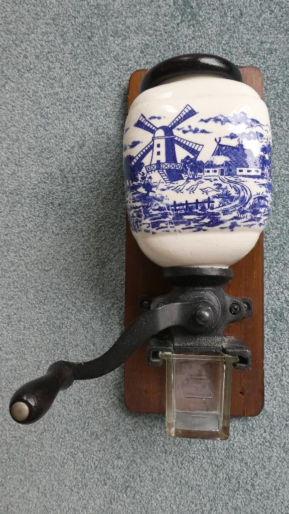 Koffiemolen; replica-Delfsblauw keramiek, Verzenden