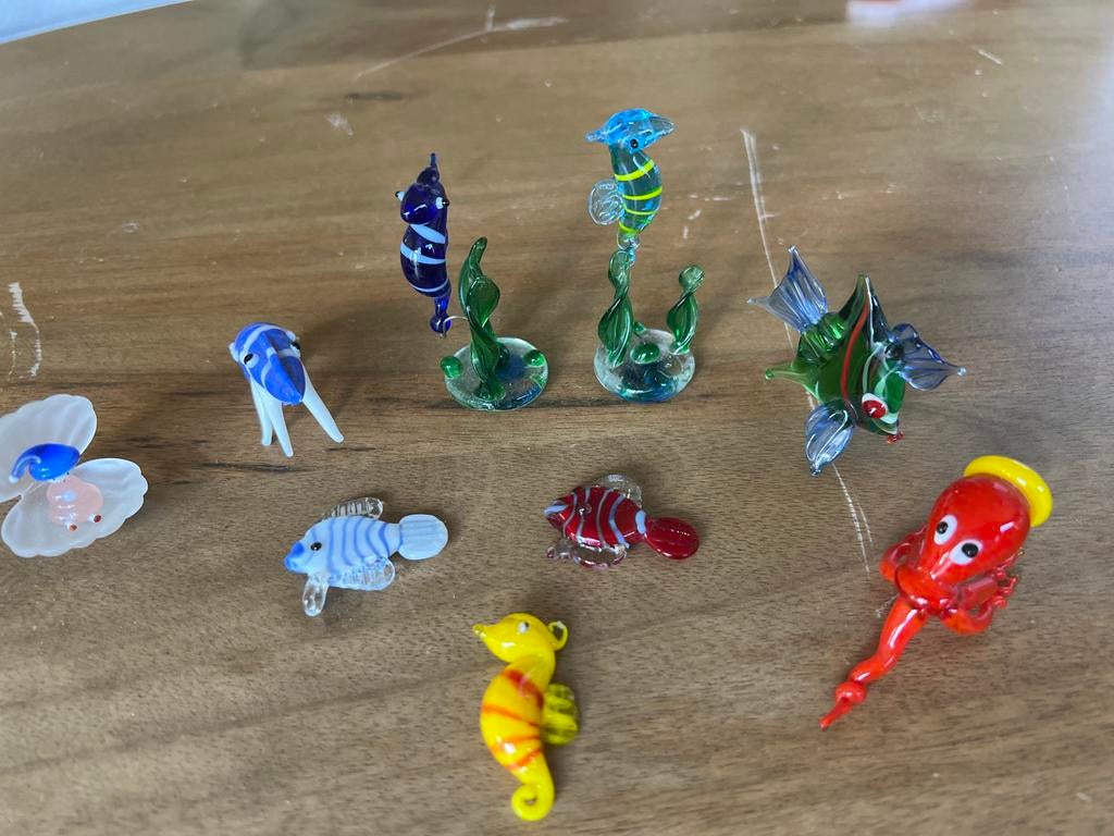 Glazen zee dieren Murano, Ophalen of Verzenden