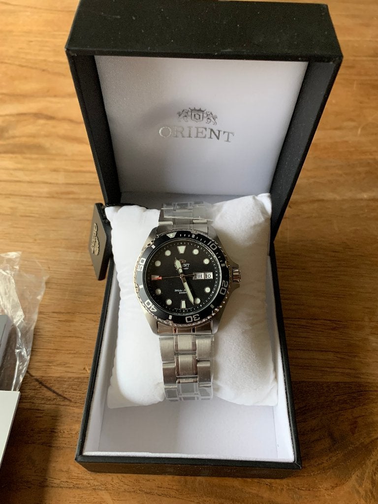 Orient Ray II Zwart Automatisch Horloge (Nieuw), Overige merken, Staal, Staal, Polshorloge