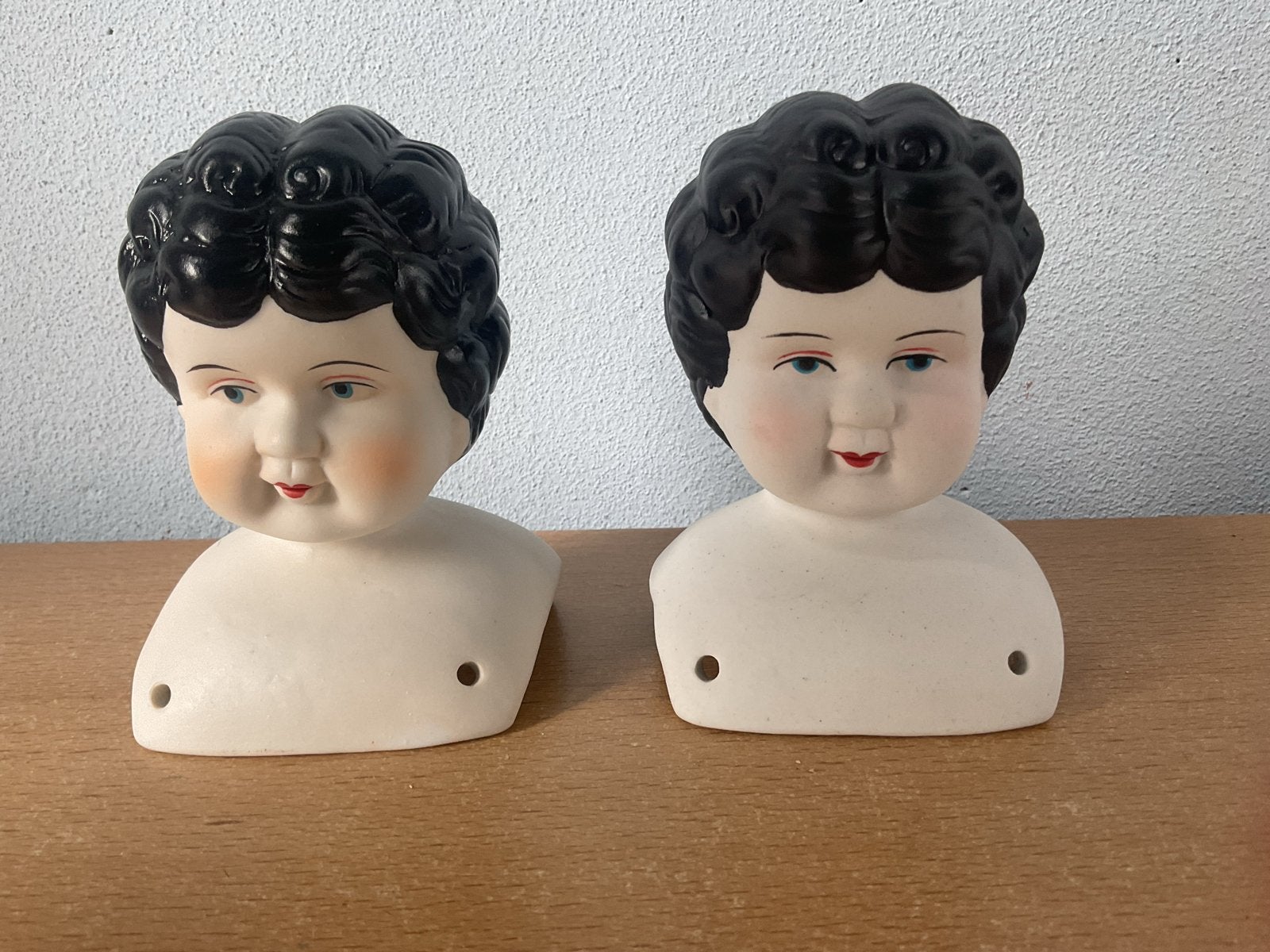 Antieke porseleinen popkoppen - set van 2, Ophalen of Verzenden, Gebruikt, Overige typen