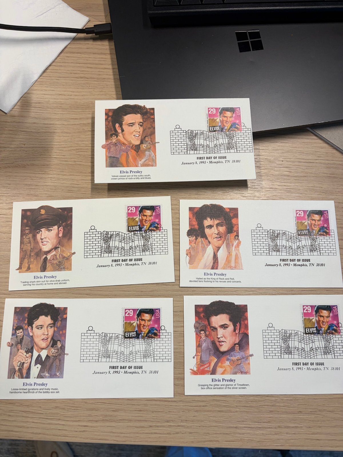 Elvis Presley First Day of Issue Postzegels (1993), Postzegels en Munten, Postzegels | Thematische zegels, Ophalen of Verzenden