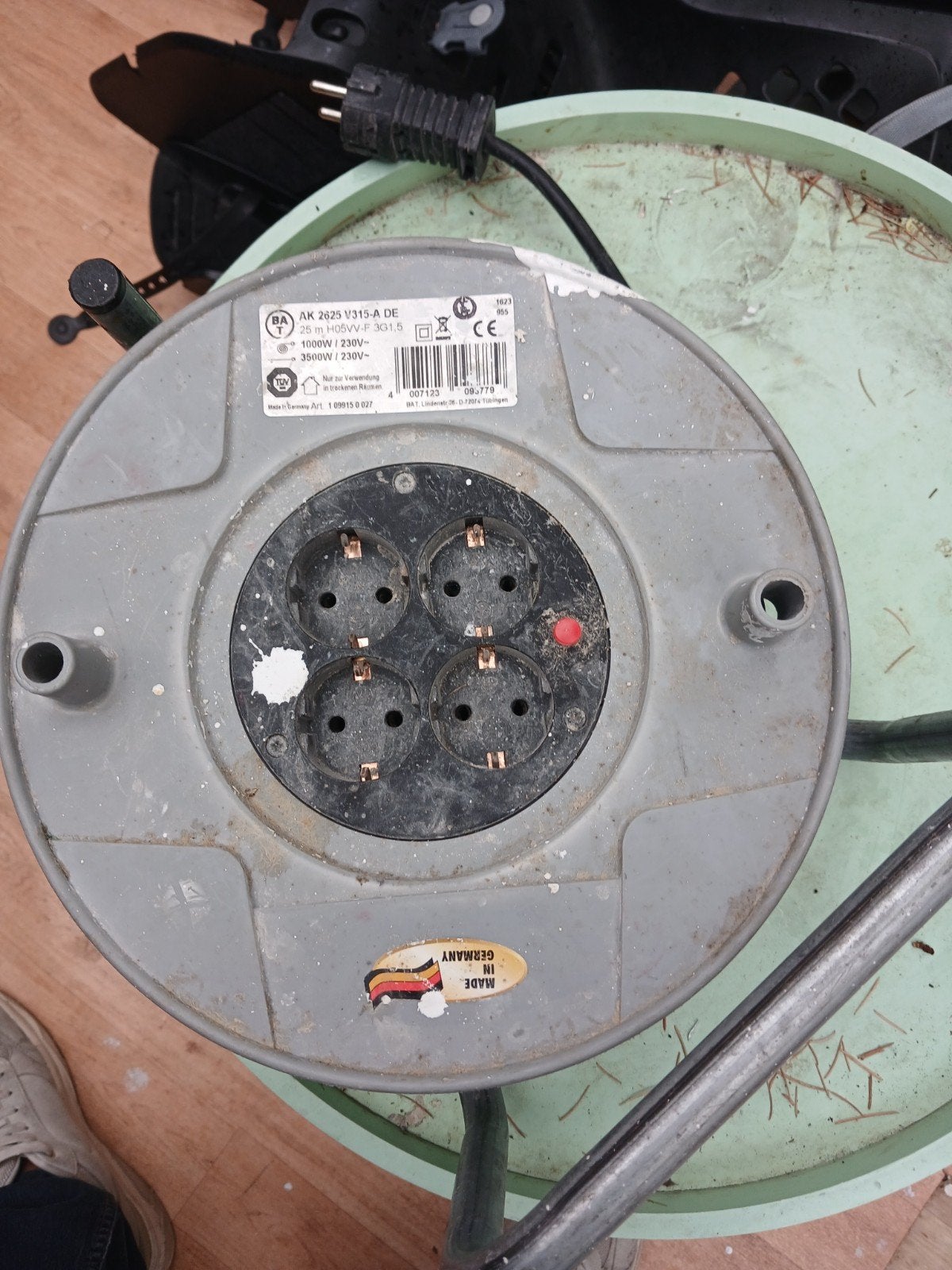 Brennenstuhl AK 260 Kabelhaspel 25m, 4 stopcontacten, Ophalen of Verzenden