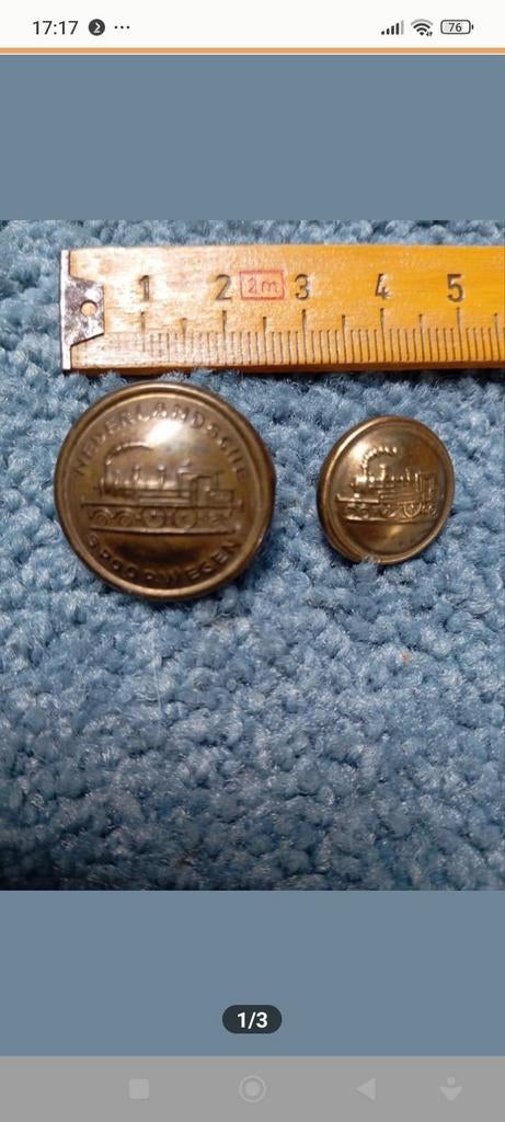 Vintage Nederlandse Spoorwegen NS knopen memorabilia, Ophalen of Verzenden
