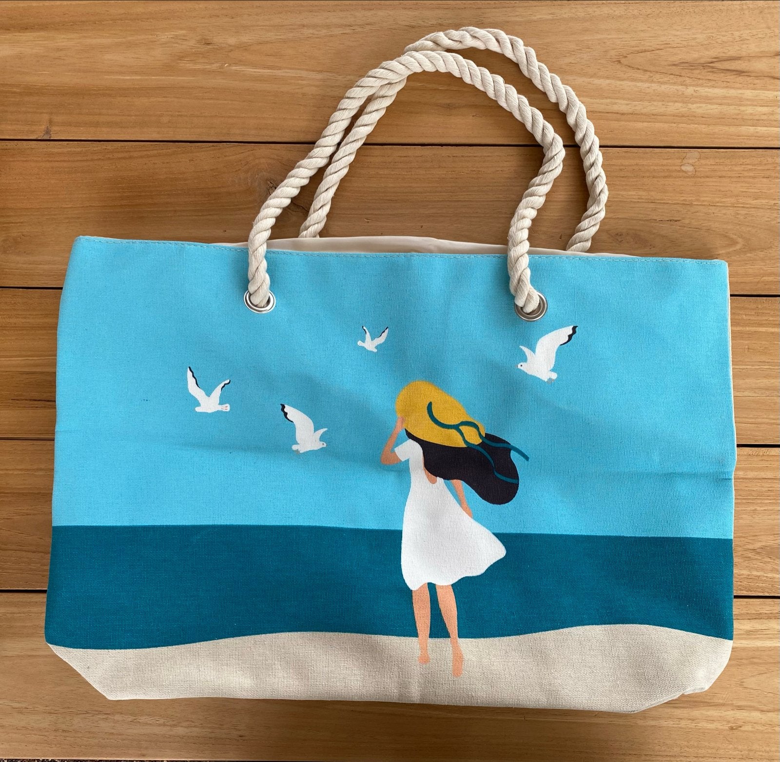 Strandtas en toilettas set - Zomerse print, Ophalen of Verzenden, Nieuw, Overige kleuren, Overige typen