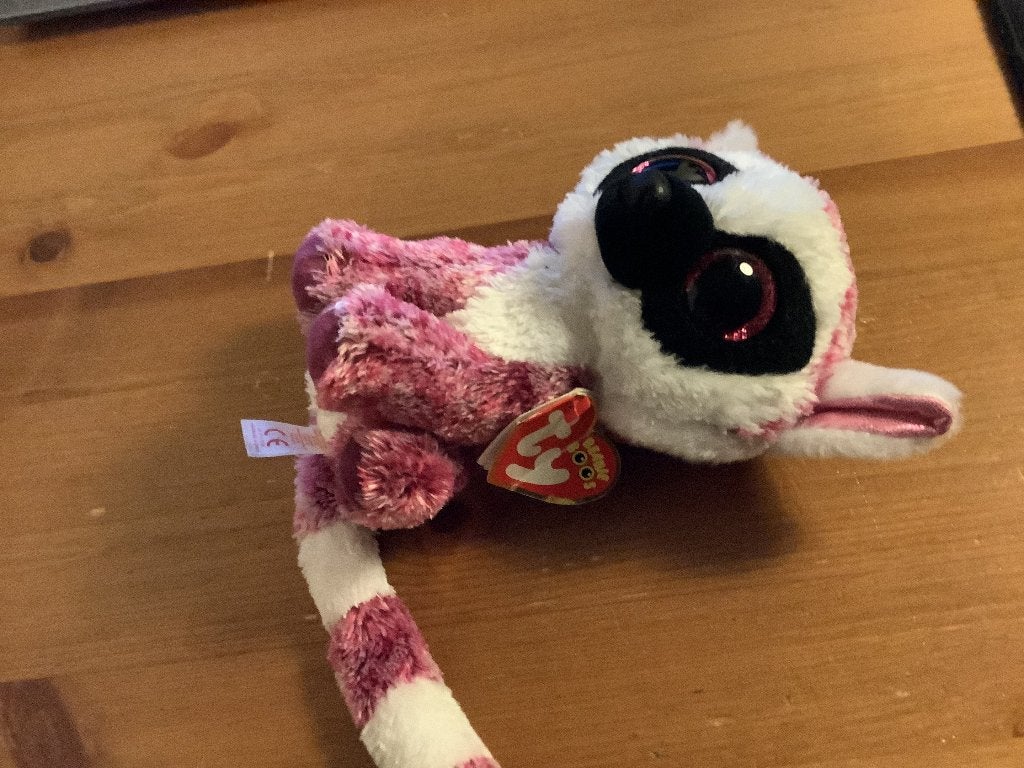 TY Beanie Boo knuffel Lee-Ann Lemur. 2017 15 cm, Overige typen, Ophalen of Verzenden, Ty, Met label