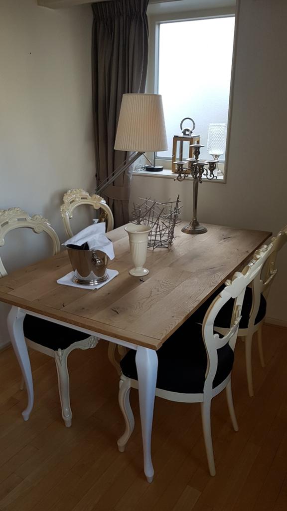 Elegante eettafel/werktafel,  Queen Ann style, Ophalen, 100 tot 150 cm, 50 tot 100 cm, Zo goed als nieuw