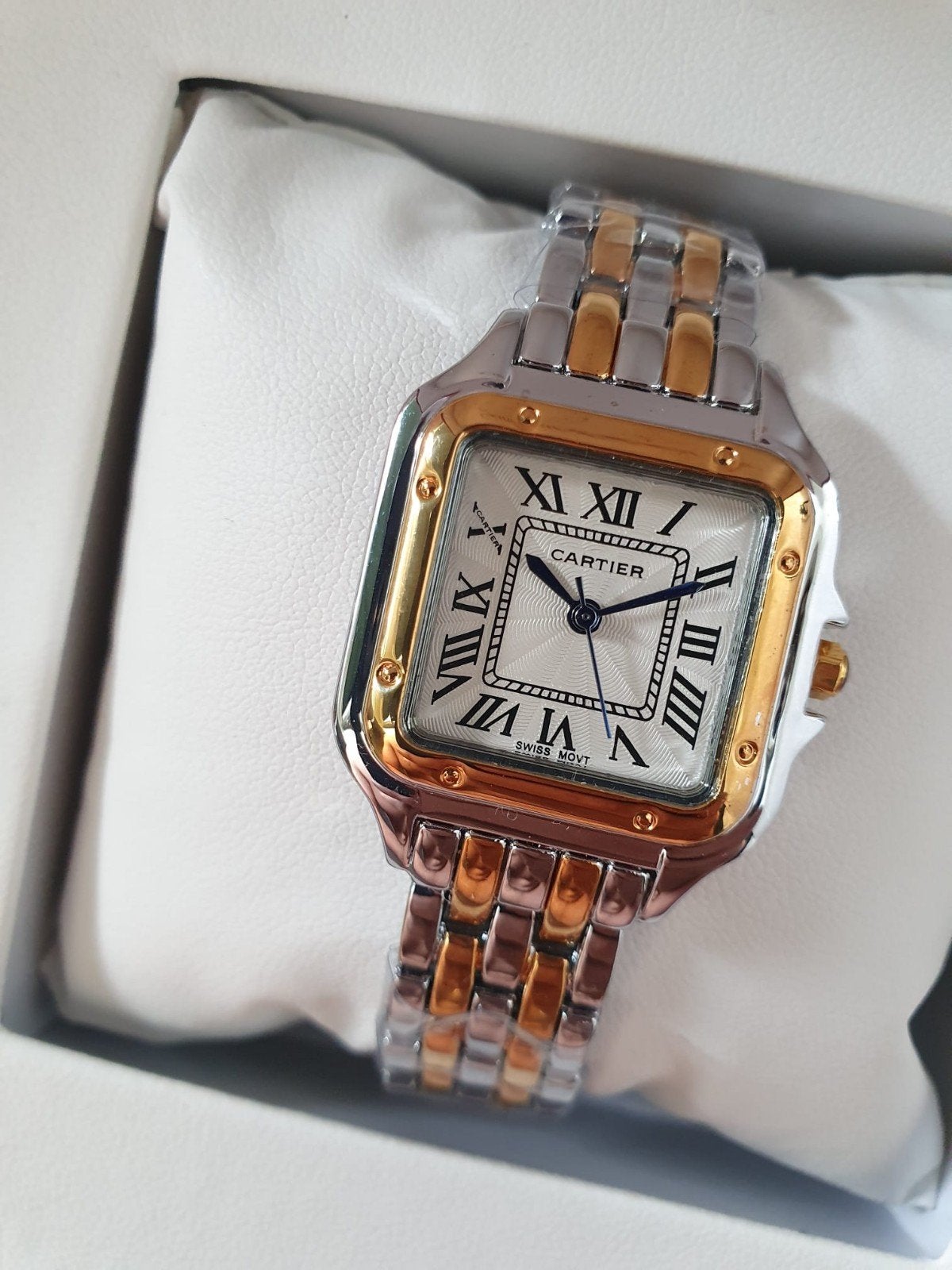 Cartier Panthere Horloge Goud Zilver Nieuw met Doos, Ophalen of Verzenden, Nieuw, Staal, Overige merken