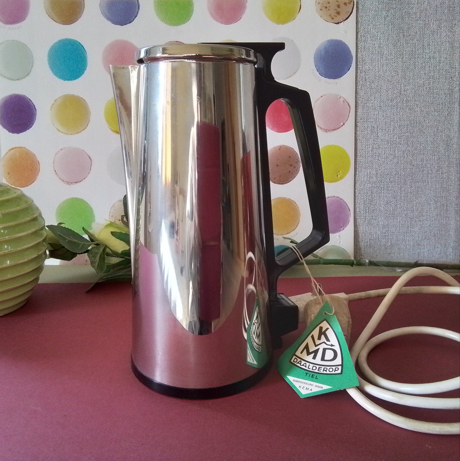 Vintage Daalderop Warmhoudkan RVS - Koffie, Thee, Soepen, Overige typen, Zilver, Ophalen of Verzenden, Zo goed als nieuw
