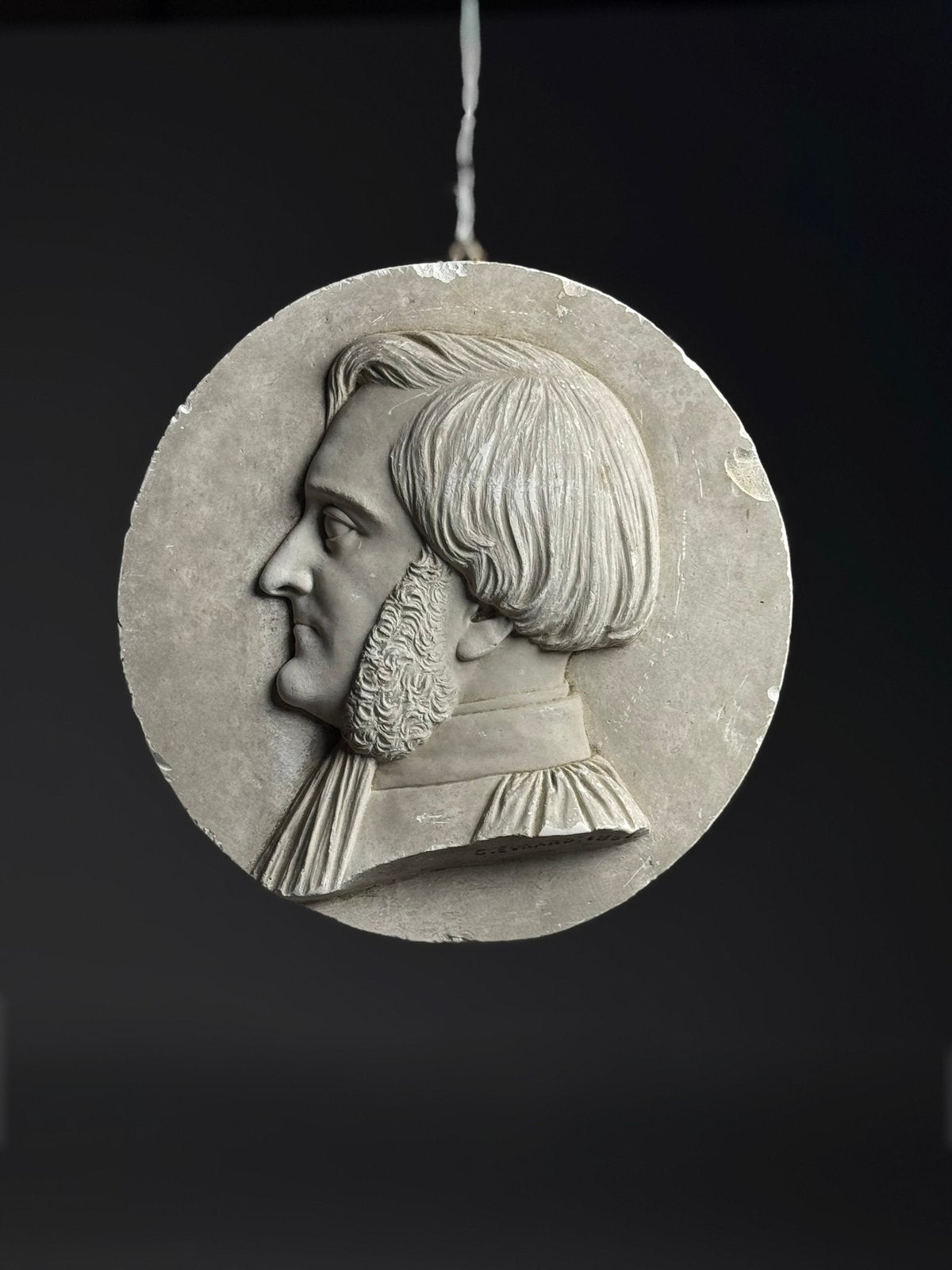 Gips plaque 19e eeuw, Ophalen of Verzenden, Overige materialen