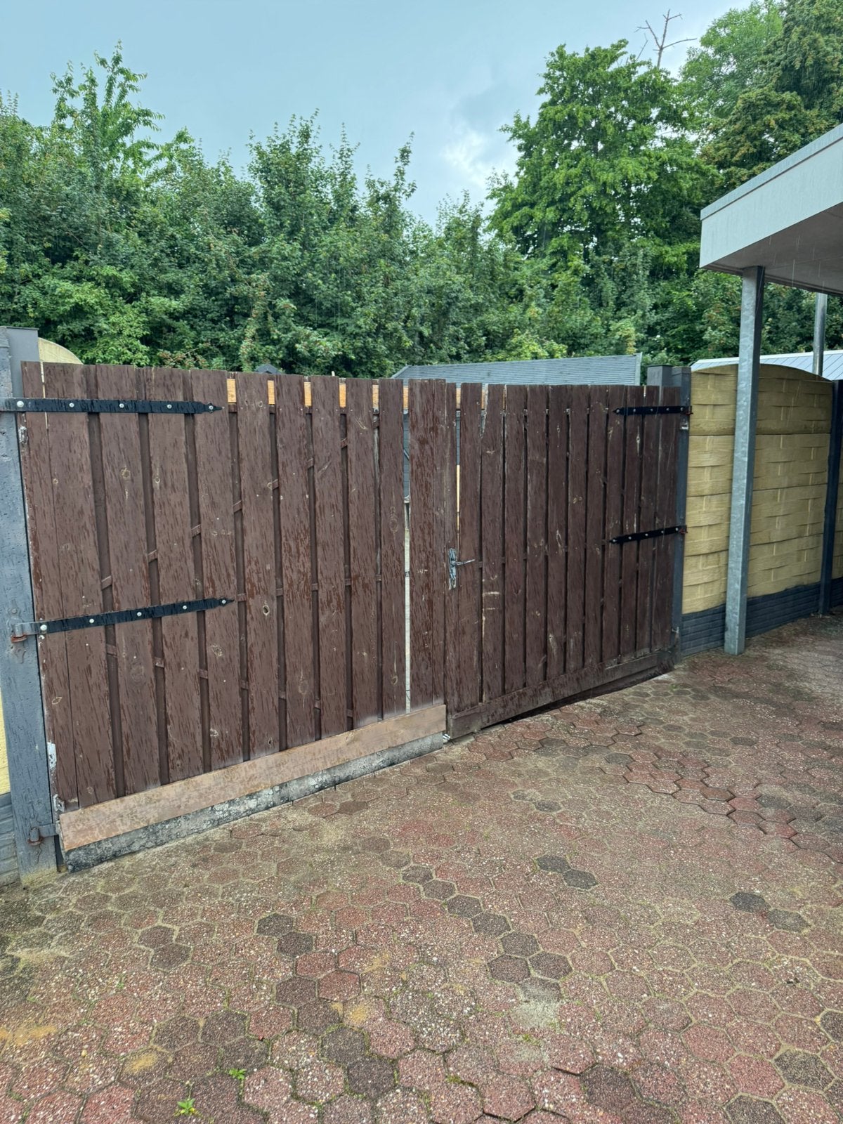 Dubbele poort, Ophalen of Verzenden, Nieuw, Hout, Tuinhek