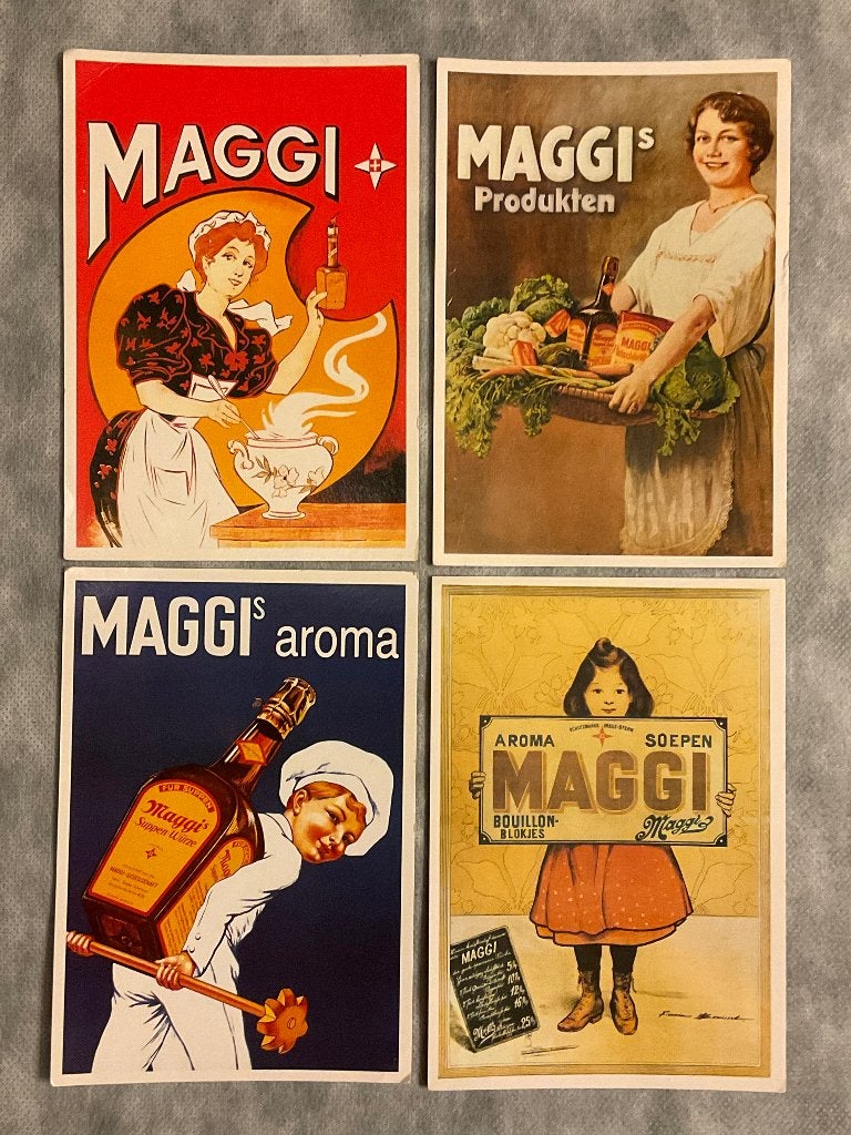 MAGGI aanzichtkaarten ... 4 stuks, Ophalen, Sterren en Beroemdheden