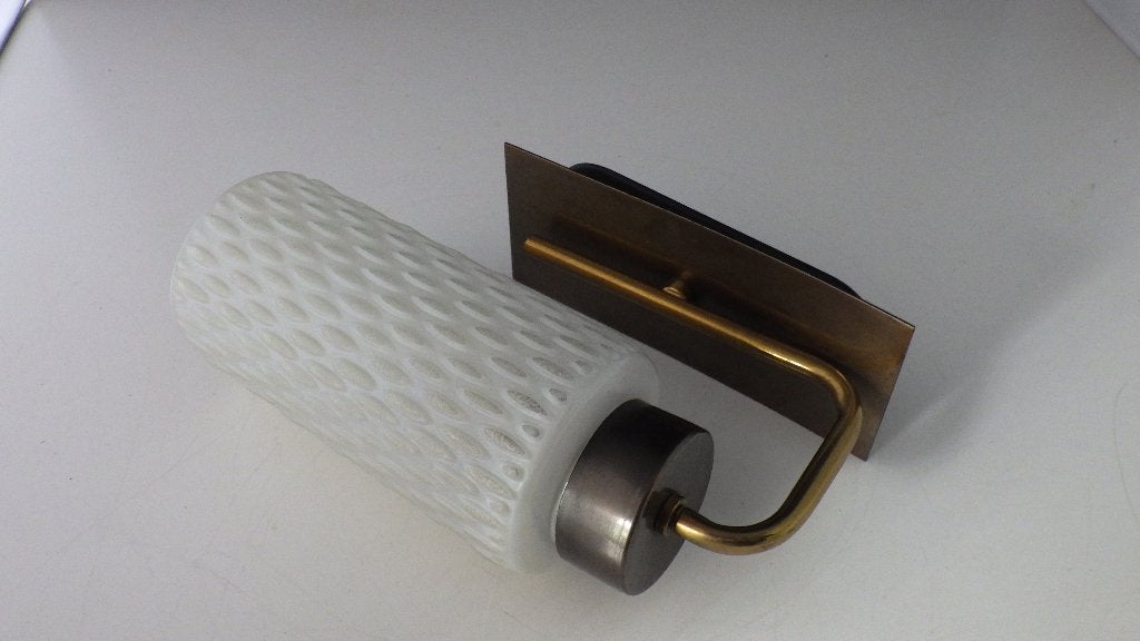 leuk jaren '50/60 wandlampje, Ophalen of Verzenden, Gebruikt, Glas