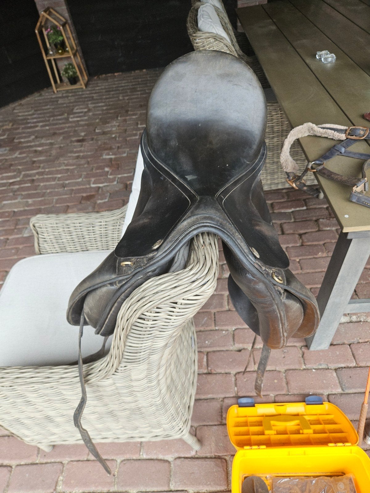 Zadel  rijzadel  jorge canaves bit halster div paarden spul, Dieren en Toebehoren, Ophalen
