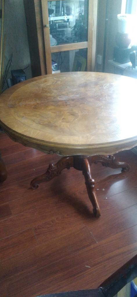 notenhout eettafel noten barok klassiek uitschuifbaar, Antiek en Kunst, Ophalen of Verzenden