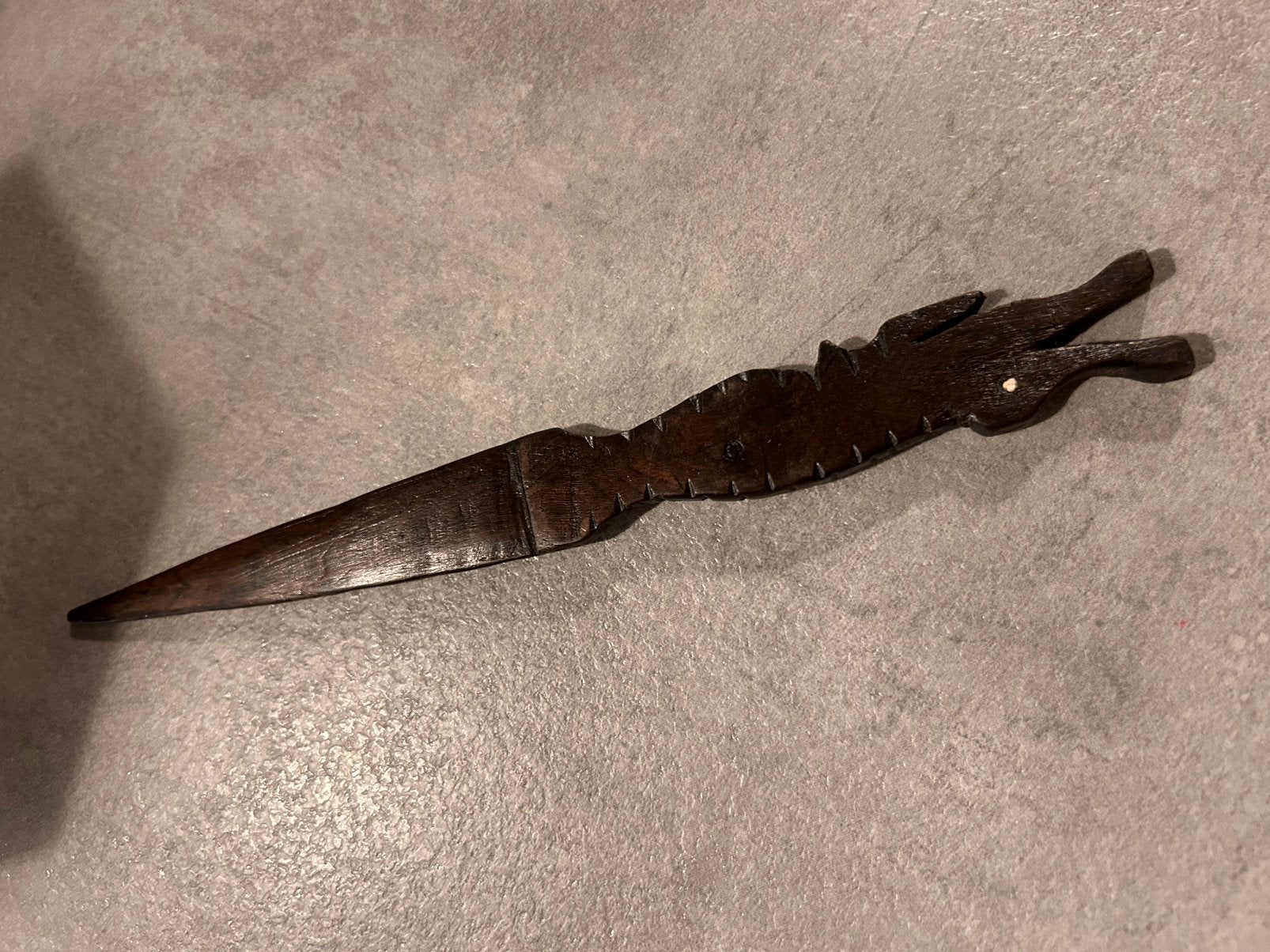 Briefopener houtsnijwerk, Antiek en Kunst, Kunst | Beelden en Houtsnijwerken, Ophalen of Verzenden