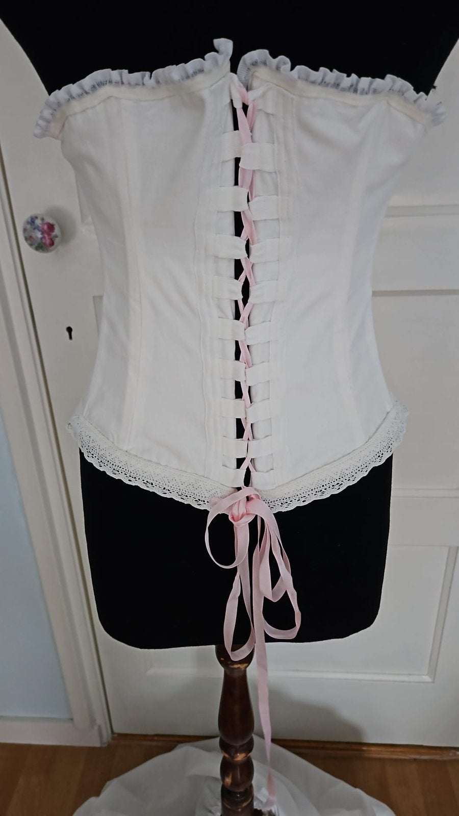 Wit corset van katoen, Ophalen of Verzenden