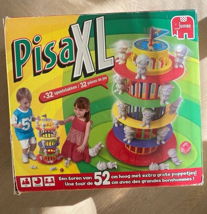 Toren van Pisa XL Torenspel - Balansspel voor Kinderen, Ophalen, Zo goed als nieuw, Jongen of Meisje