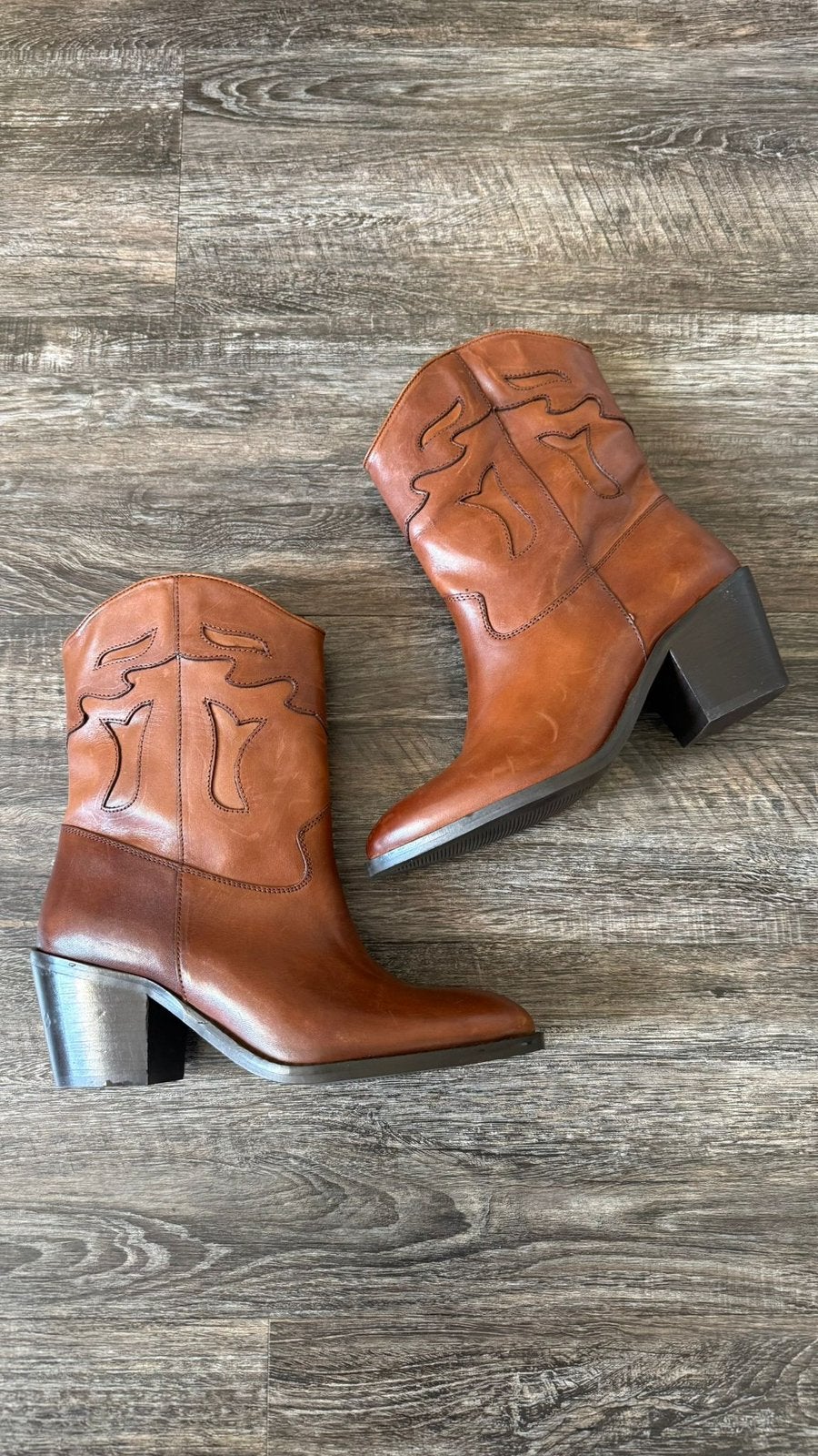 Harper leren dames western laarsjes, Ophalen of Verzenden, Zo goed als nieuw, Bruin