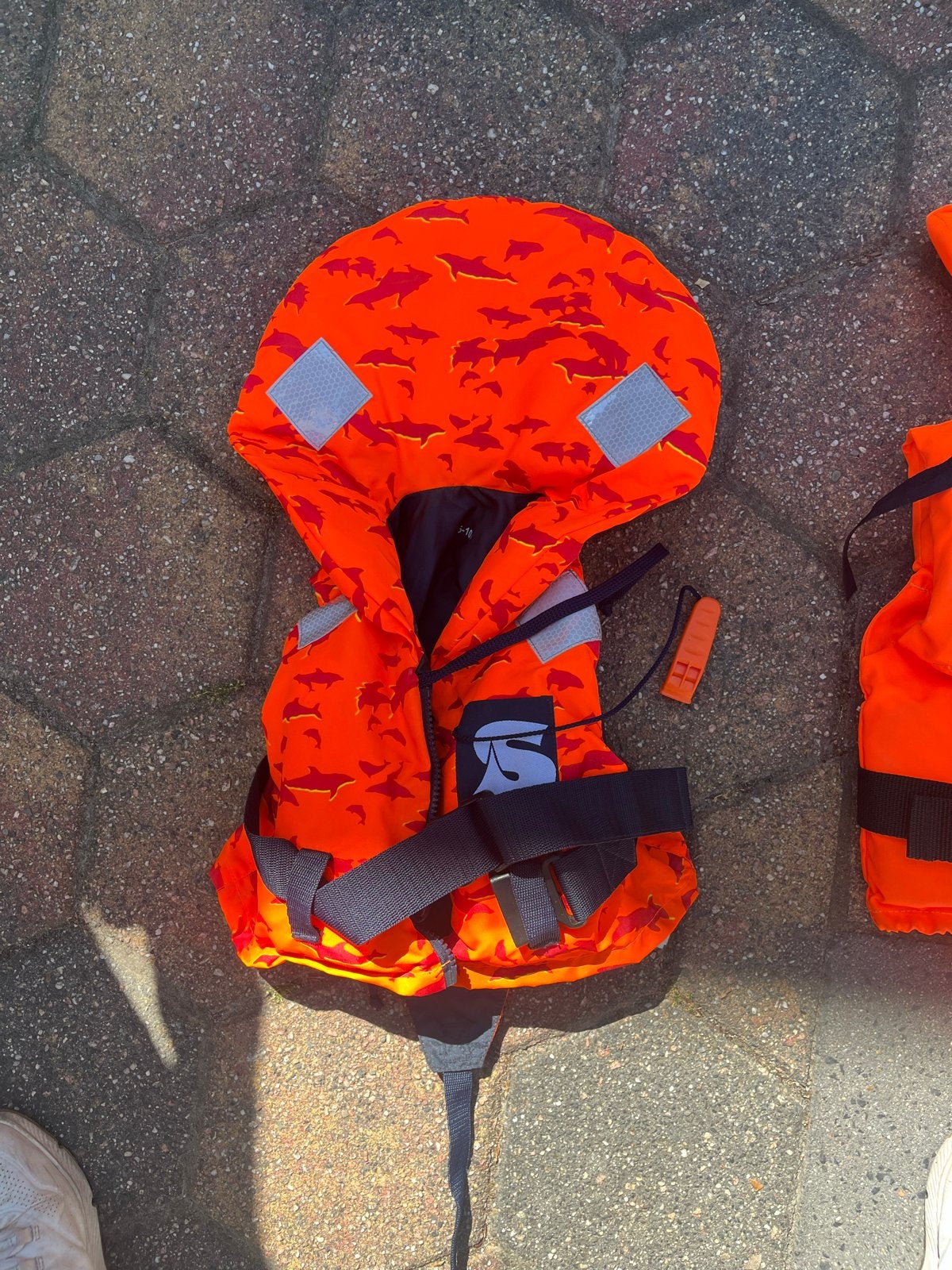 Zwemvest baby - Oranje met haaienprint, Ophalen, Zo goed als nieuw, Overige typen