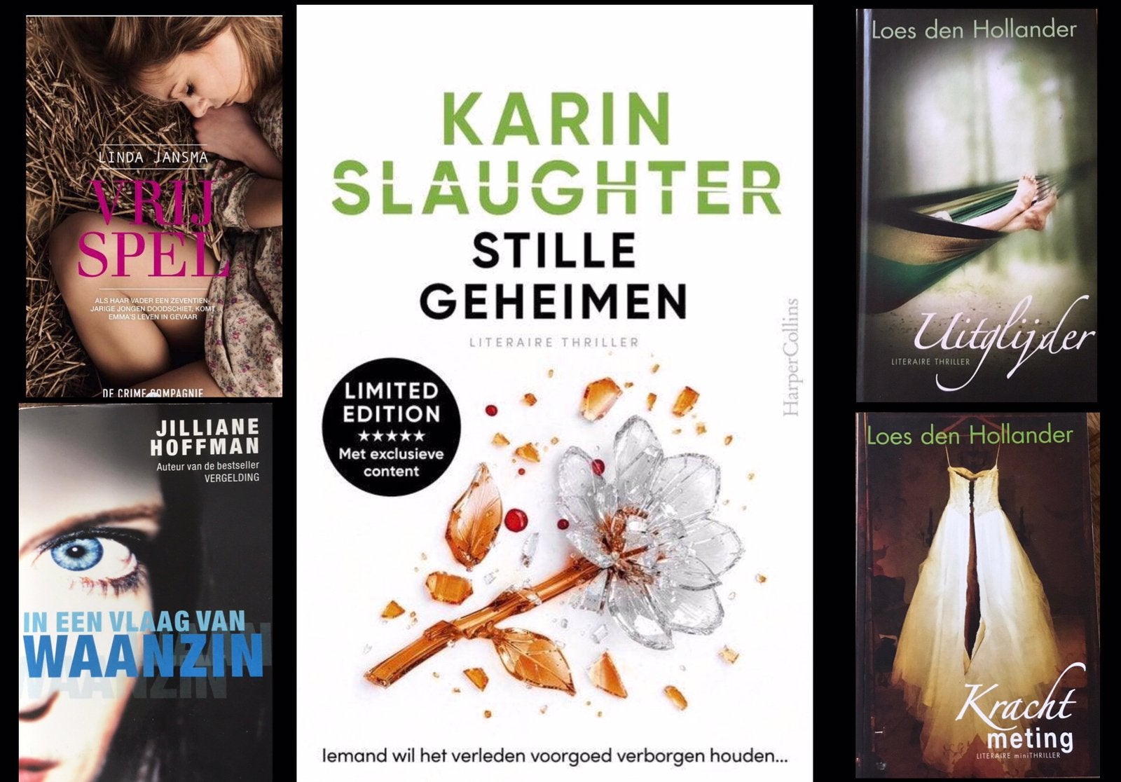 Linda Jansma - Karin Slaughter  -  Loes den Hollander. 5 st., Ophalen of Verzenden, Zo goed als nieuw