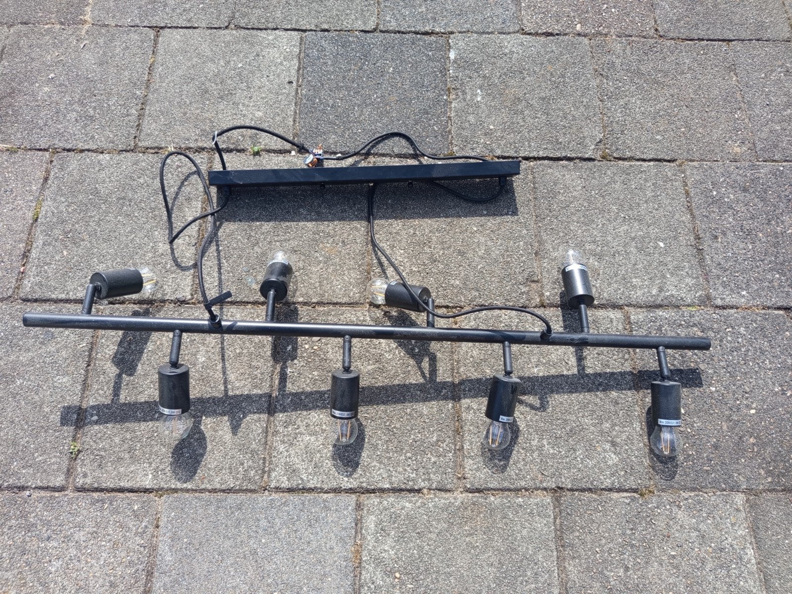 2 stuks IT'S ABOUT RoMi Miami 8-lichts spotbalk zwart E27, Ophalen, 100 tot 150 cm, Industrieel, Modern, Zo goed als nieuw