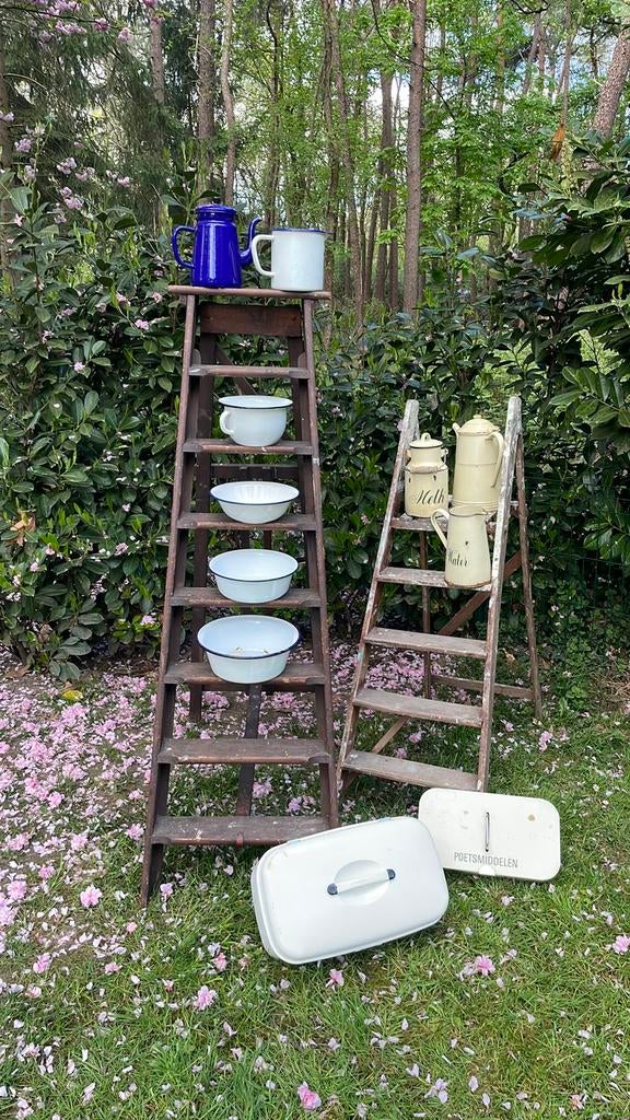 Oude schilders ladders, Ophalen of Verzenden, Zo goed als nieuw, Minder dan 2 meter