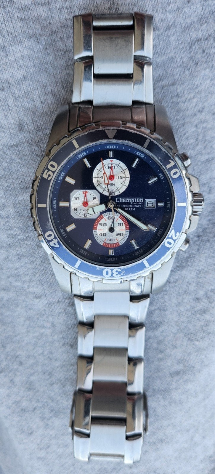 Champion Polshorloge C6580, Ophalen of Verzenden, Gebruikt, Staal, Overige merken