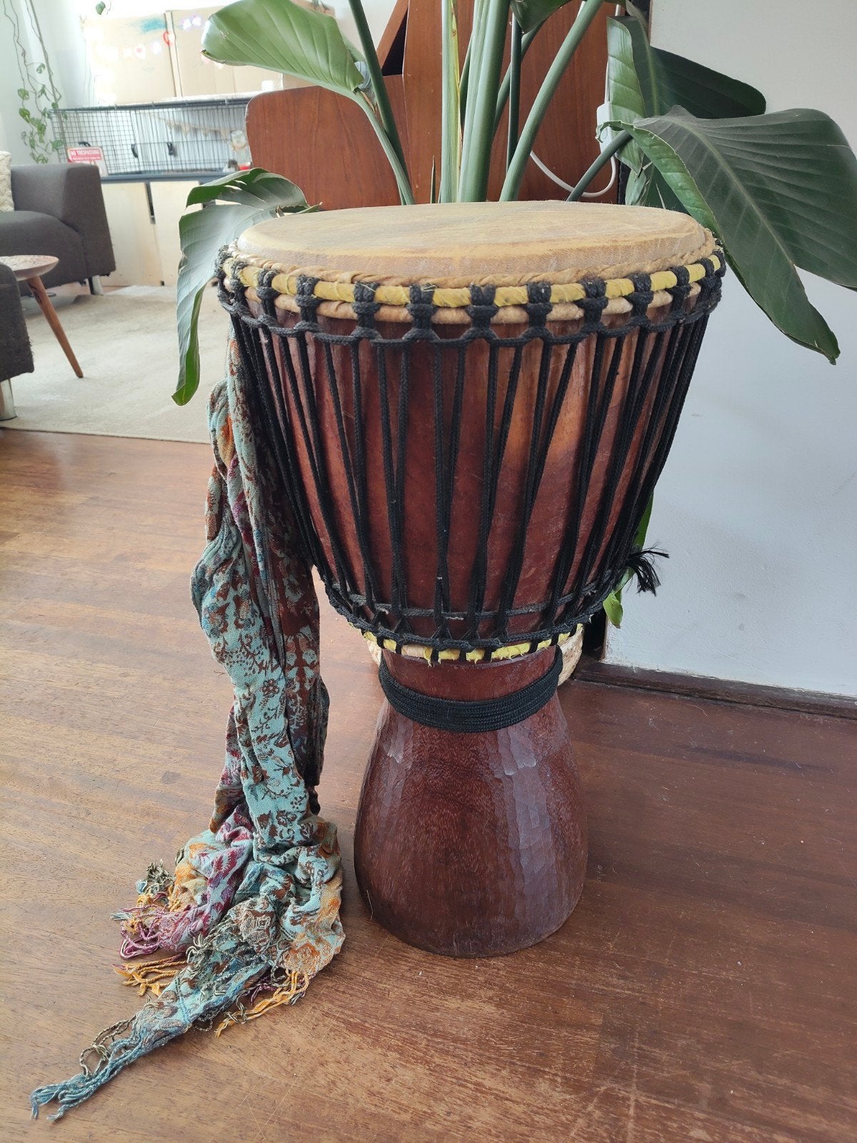 Mooie handgesneden Afrikaanse djembe mèt draagtas, Ophalen, Trommel