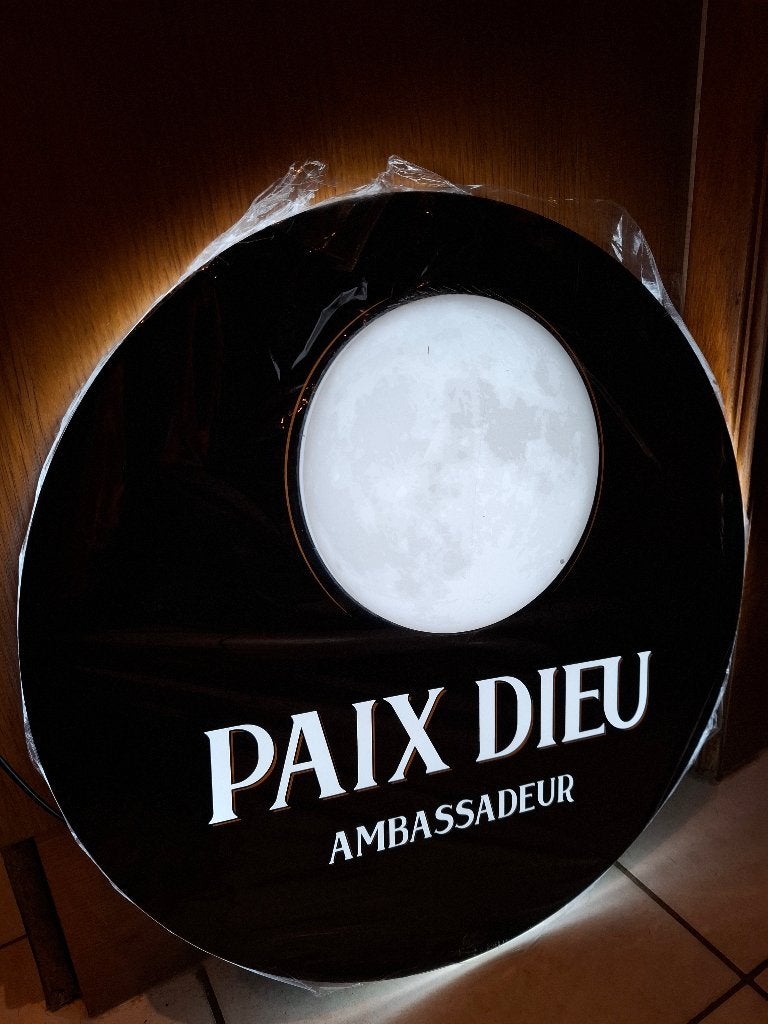 Zeldzame Ambassadeur lichtreclame Paix Dieu bier, Ophalen of Verzenden, Nieuw, Lichtbak of (neon) lamp