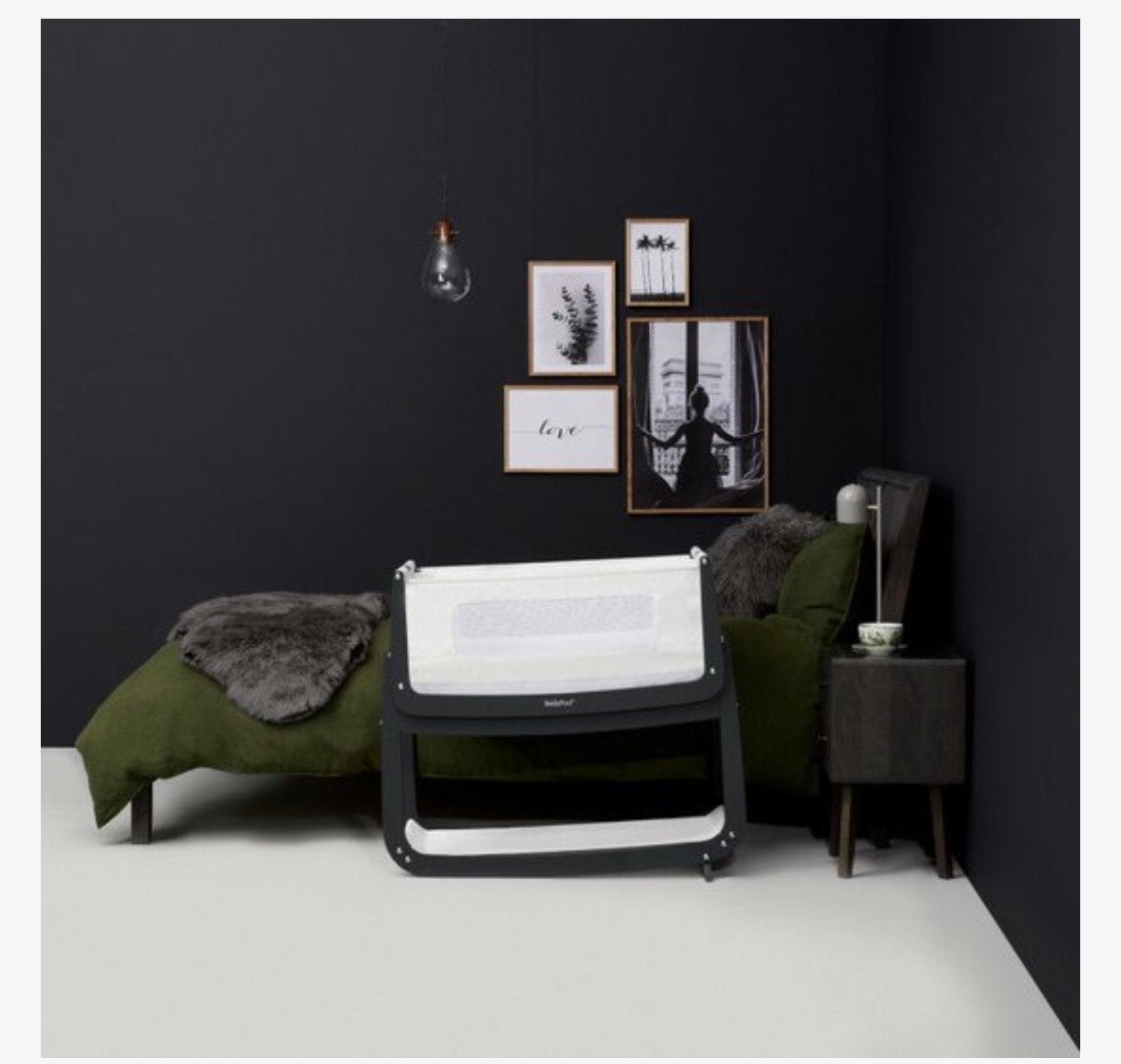 Snuzpod 4 Co-sleeper - 100x49cm - Slate, Kinderen en Baby's, Babywiegjes en Ledikanten, Ophalen, Zo goed als nieuw, Wieg