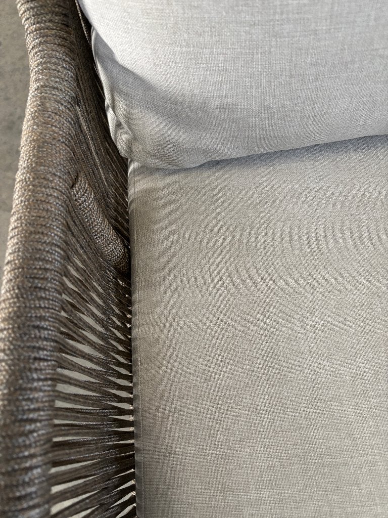 Lounge hoek Enola | Licht teaklook | rope taupe, Ophalen, 5 zitplaatsen, Bank, Nieuw