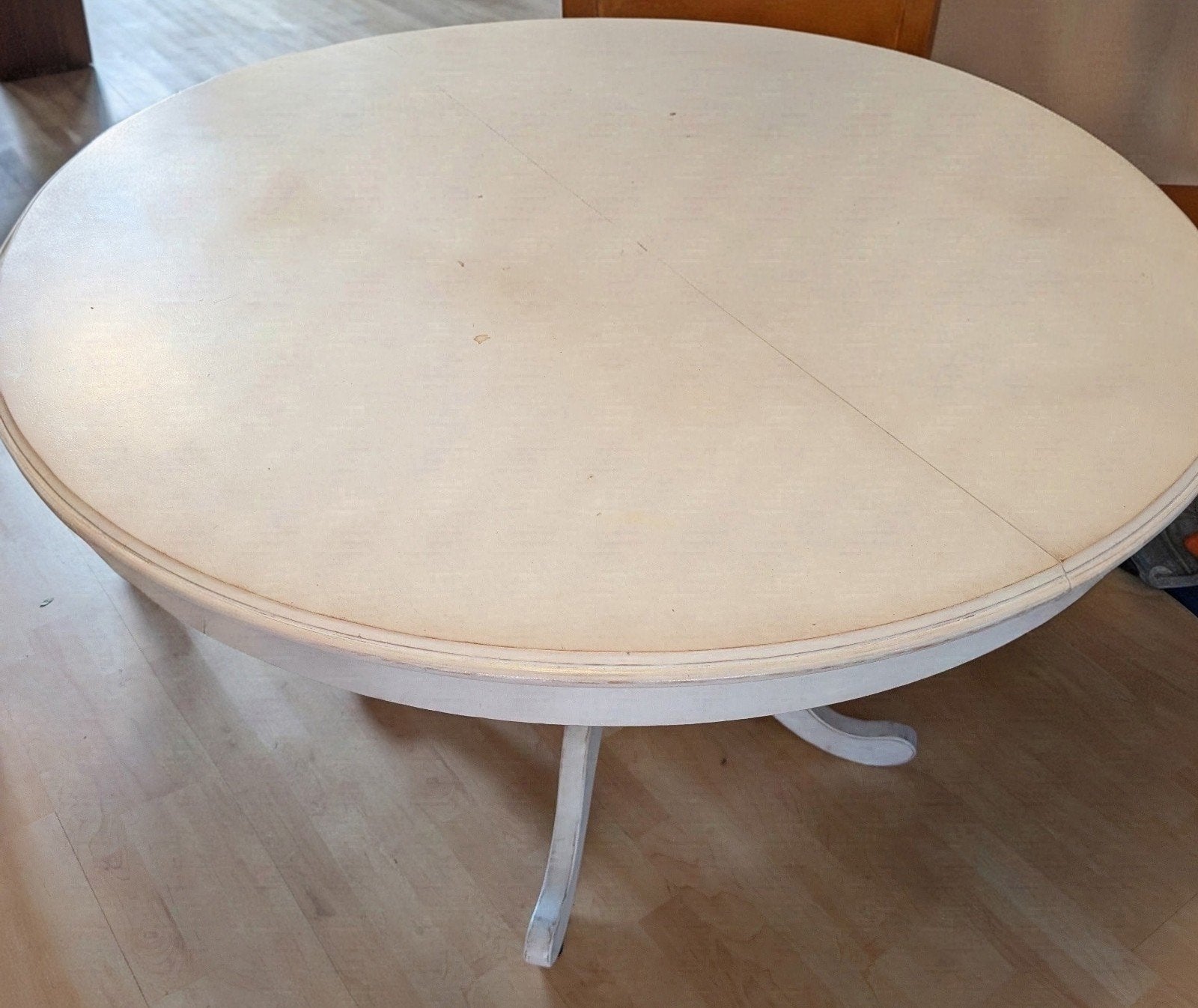 Ronde eettafel - 120 cm doorsnede, Huis en Inrichting, Gebruikt, Rond, Ophalen of Verzenden, Vier personen