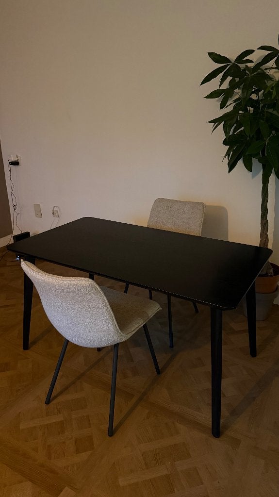 Lisabo tafel IKEA zwart, Ophalen, Gebruikt, 100 tot 150 cm, 50 tot 100 cm