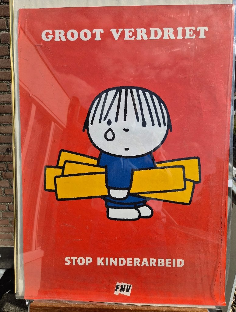 Dick Bruna - Groot Verdriet 1999 Origineel groot litho, Ophalen of Verzenden, Lithografie, Portret en Figuren, Origineel