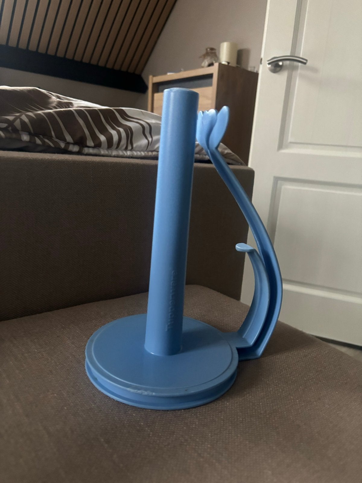 Tupperware keukenrolhouder - gebruikt, Ophalen of Verzenden, Gebruikt, Blauw, Overige typen