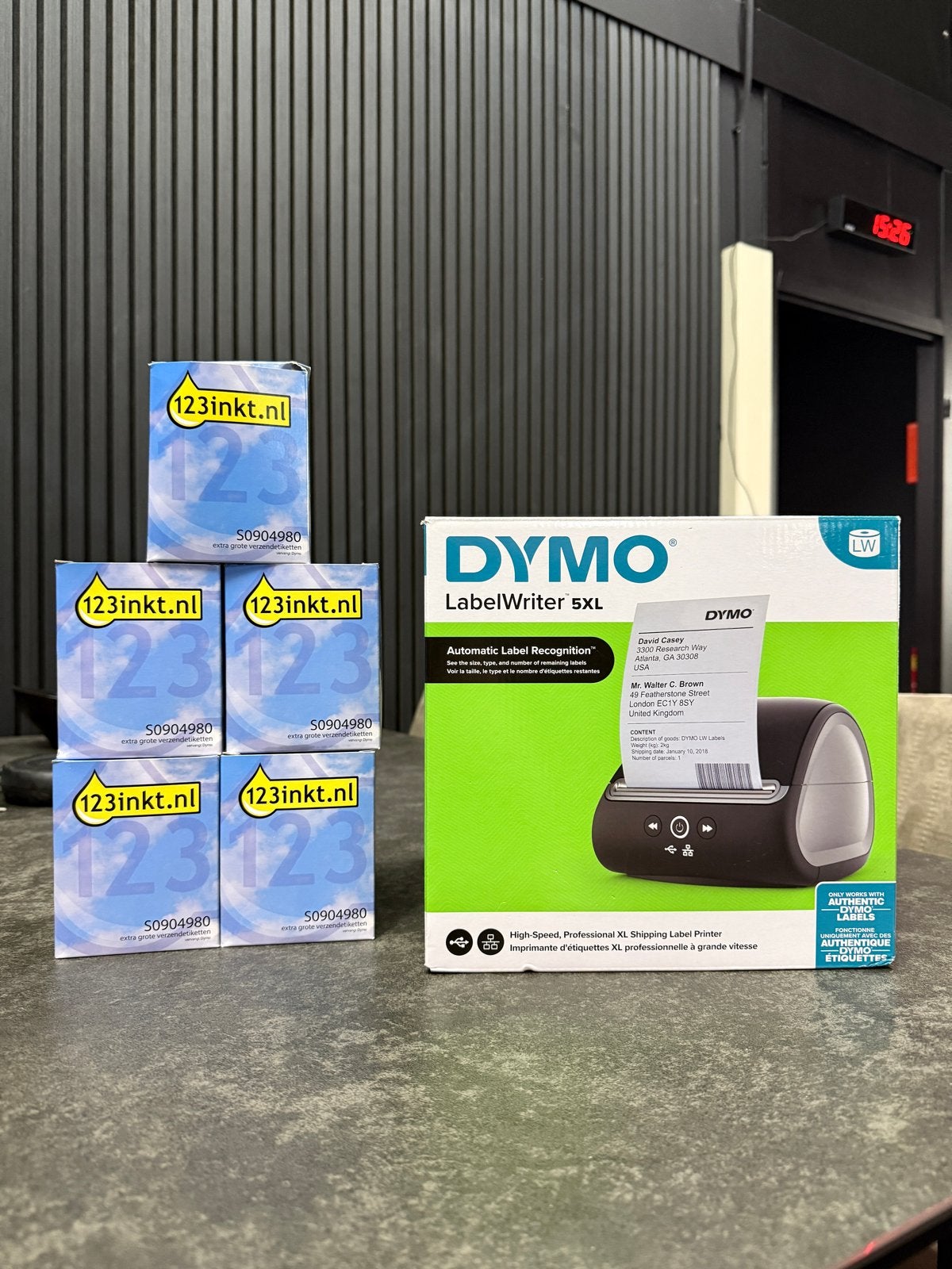 DYMO LabelWriter 5XL Labelprinter met 5 rollen labels, Computers en Software, Ophalen, Zo goed als nieuw, Etiket