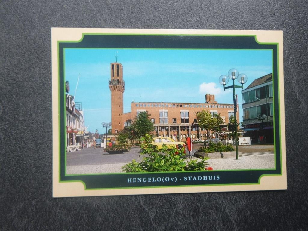 Hengelo, stadhuis/auto, Verzenden, 1980 tot heden, Ongelopen, Overijssel